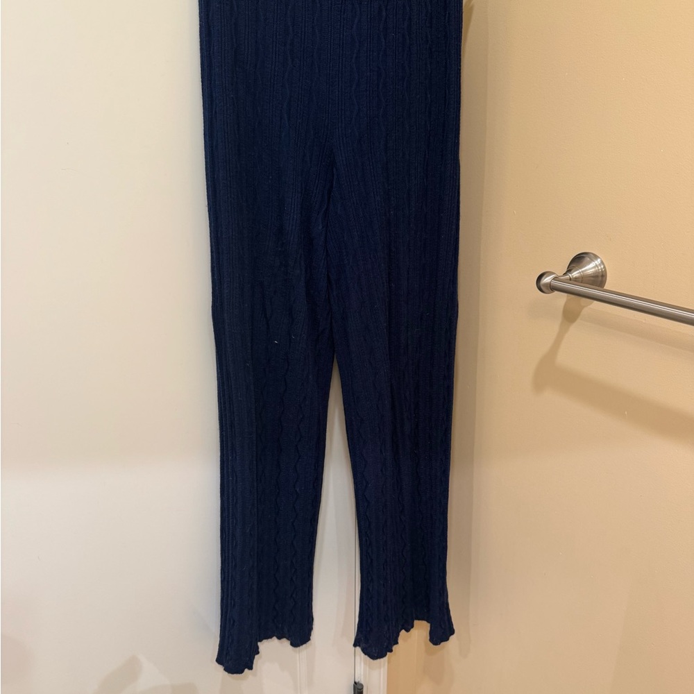 Missoni Dark Blue Textured Cropped Pants